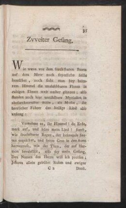 Zweiter Gesang.