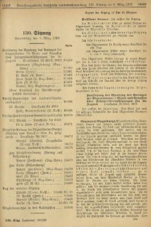 130. Sitzung. Donnerstag den 4. März 1920
