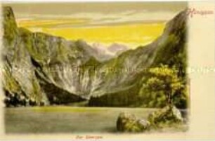 Der Obersee am Königssee in Oberbayern