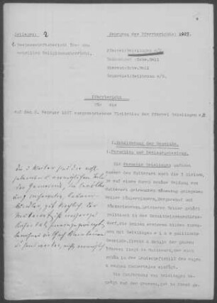 Geislingen/Kocher mit Rückertsbronn: Pfarrbericht 1927
