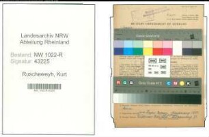 Entnazifizierung Kurt Ruscheweyh , geb. 14.12.1896 (Bahnrat)