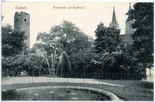 Oschatz. Promenade und Stadtturm