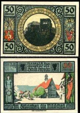 Lobeda 50 Pfennig, Notgeldserie