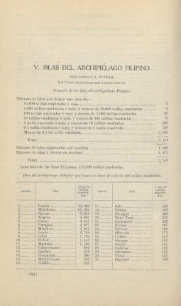 V. Islas del archipiélago Filipino.