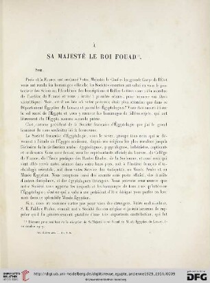 3: À Sa Majesté le roi Fouad
