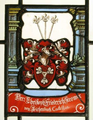 Wappenscheibe des Nürnberger Patriziers und Kastellans Christoph Friedrich Stromer von Reichenbach
