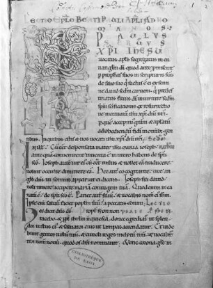 Lectionarium / Lektionar, Paulusbriefe — Initial F, Folio fol. 1 r