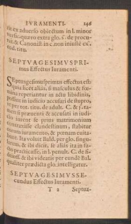 Septuagesimus Primus Effectus Iuramenti.