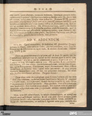 AD V. Addendum.
