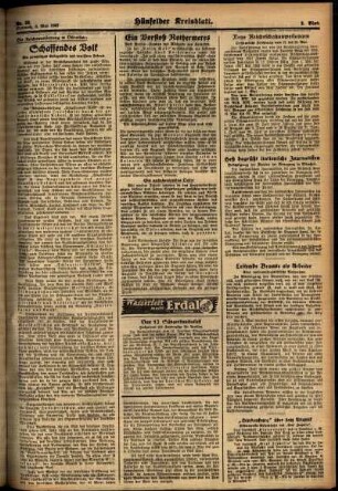 Zweite Ausgabe vom Mittwoch, den 05. Mai 1937.