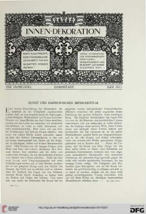 Kunst und harmonisches Menschentum