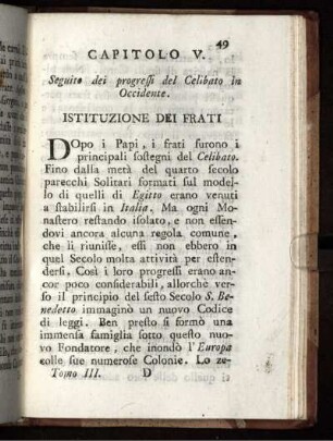 CAP. V. Seguito dei progressi del Celibato in Occidente