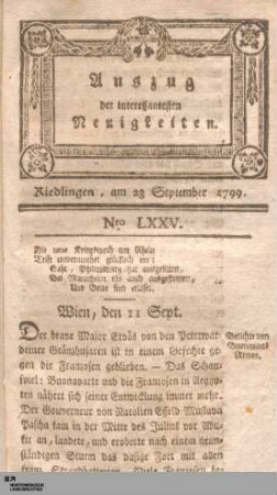 Auszug der interessantesten Neuigkeiten