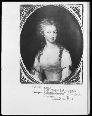 Bildnis Karoline, Herzogin von Sachsen-Gotha, Prinzessin von Hessen