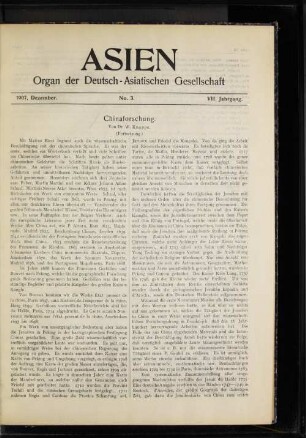 1907,Oktober No.3. VII. Jahrgang