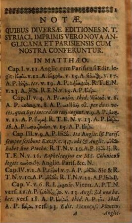 Notae in novum testamentum syriacum criticae