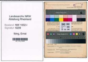 Entnazifizierung Ernst Ibing, geb. 30.07.1904 (Prokurist)