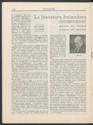 La literatura finlandesa contemporánea escrita en lengua finesa (el suomi)