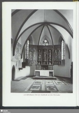 Babenhause, Chor der Pfarrkirche mit dem Schnitzaltar