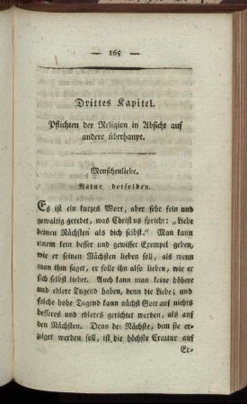 Drittes Kapitel. Pflichten der Religion in Absicht auf andere überhaupt.
