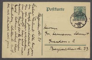 Brief von Georg Kolbe an Hermann Schmitt