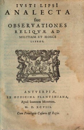 Analecta sive observationes reliquae ad militiam et hosce libros