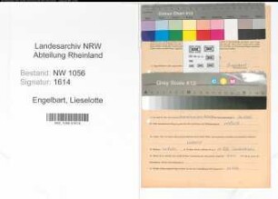Entnazifizierung Lieselotte Engelbart , geb. 20.07.1905 (Lehrerin)
