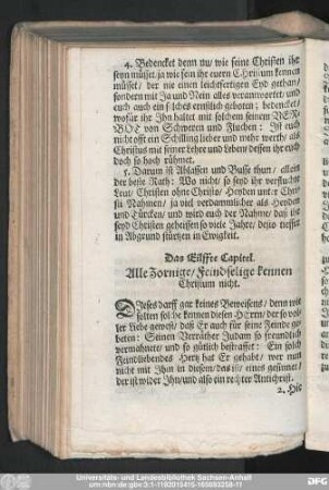 Das Eilffte Capitel. Alle Zornige, Feindselige kennen Christum nicht.