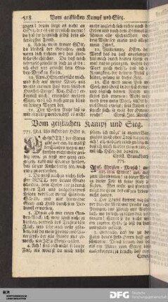 Vom geistlichen Kampf und Sieg.