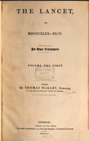 The lancet. 1843/44
