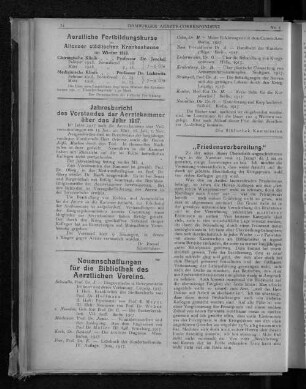 Aerztliche Fortbildungskurse im Altonaer städtischen Krankenhause im Winter 1918.