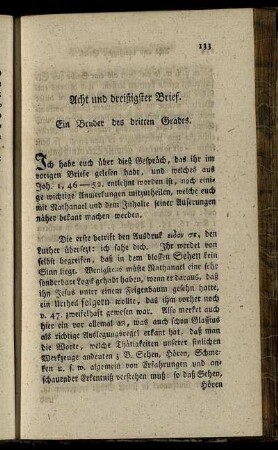 Acht und dreißigster Brief.
