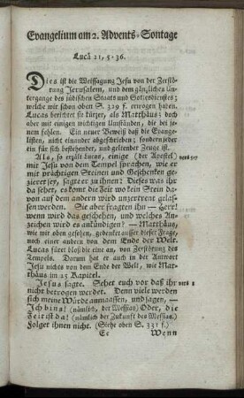 Evangelium am 2. Advents-Sontage.