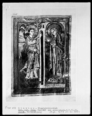 Psalter aus Aldersbach — Verkündigung, Folio 4recto