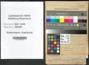 Entnazifizierung Katharina Rickermann , geb. 05.12.1901 (Bankangestellte)