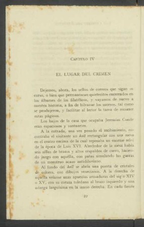 Capítulo IV - El lugar del crimen
