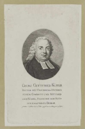 Bildnis des Georg Gottfried Küster