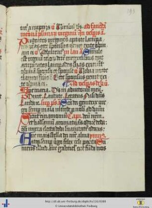 [193r - 197r] Kleines Marianisches Offizium.
