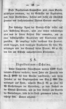 § 4. Liquidations-Scheine.