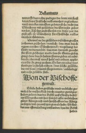 Von der Bischoffe gewalt.