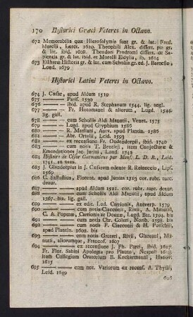 170-201, Historici Latini Veteres in Octavo - Omissi pag. 192.