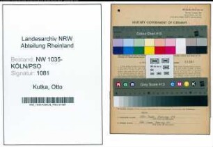 Entnazifizierung Otto Kutka , geb. 19.06.1907 (Technischer Angestellter)