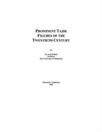 Prominent tajik figures of the twentieth century