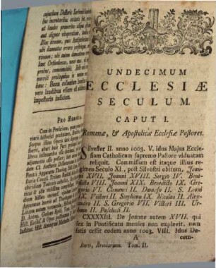 Joannis Laurentii Berti Fratris Eremitae Augustiniani Breviarium Historiae Ecclesiasticae, 2. Quae Progreditur A Seculo Ecclesiae Undecimo Usque Ad Annun Vulgaris Aerae Millesimum Septingentesimum Septuagesimum Quintum, Cum Octo Indicibus Chronologicis Ad Calcem Appositis