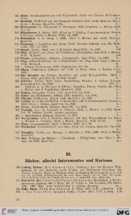 III. Bücher, allerlei Interessantes und Kurioses (Nr. 369-594)