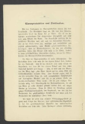 Warenproduktion und Zivilisation