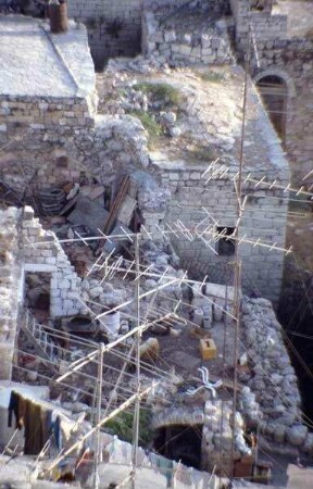 Ziegen auf dem Dach, von der Geburtskirche gesehen [Bethlehem, Israel-Exkursion]