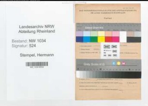 Entnazifizierung Hermann Stempel , geb. 12.07.1901 (Oberst)