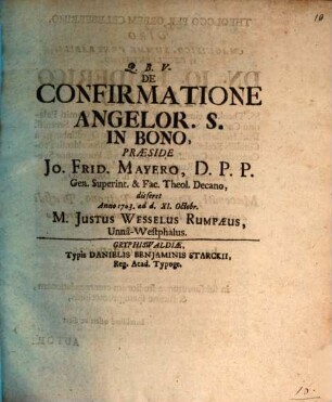De confirmatione angelor. s. in bono
