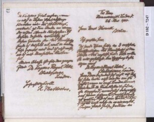 Schreiben an Ernst Wasmuth (Brief)
